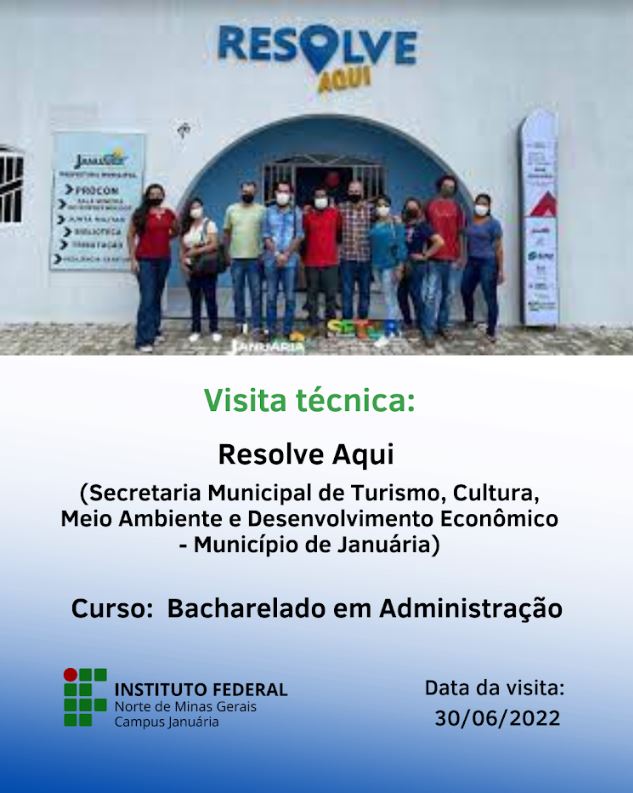 Resolve Aqui (Secretaria Municipal de Turismo, Cultura, Meio Ambiente e Desenvolvimento Econômico – Município de Januária)